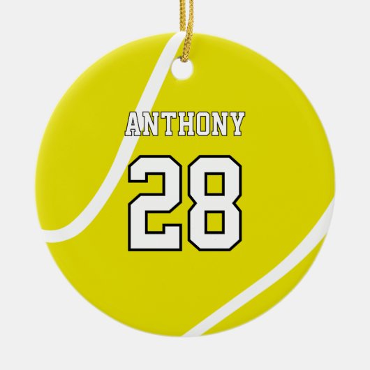 Aangepaste Tennis Ronde Ornament (Voorkant)