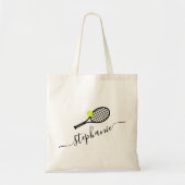 Aangepaste Tennis Script Name Practice Ball Tote Bag (Voorkant)