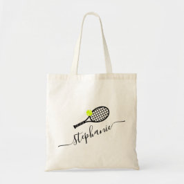 Aangepaste Tennis Script Name Practice Ball Tote Bag