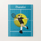 Aangepaste Tennis Speler Hof Jigsaw Puzzel (Verticaal)