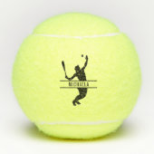Aangepaste Tennis Speler Naam Thema Gepersonalisee Tennisballen (Voorkant)
