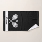 Aangepaste Tennis Thema Monogram Naam Tennisbal Handdoek (Handdoek)