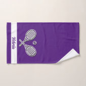 Aangepaste Tennis Thema Monogram Naam Tennisbal Handdoek (Handdoek)