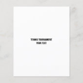 Aangepaste tennis toernooi flyer sjabloon ontwerp (Achterkant)