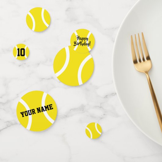 Aangepaste tennis verjaardagsfeestje benodigdheden confetti (Groep)