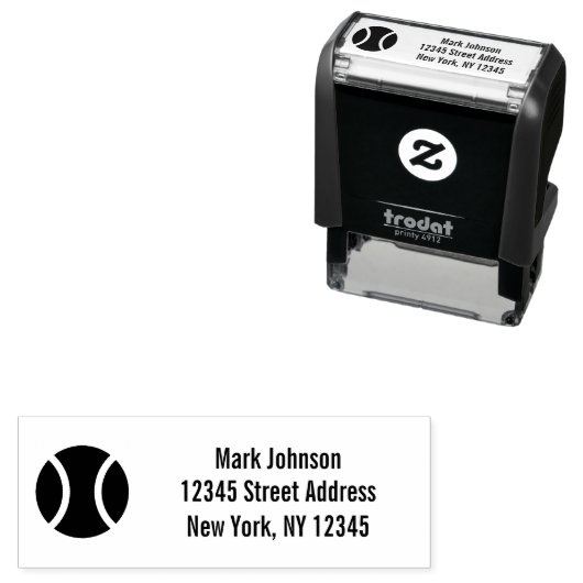 Aangepaste tennisbal zelfinnemend adresstempel  zelfinktende stempel (In situ)