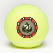 Aangepaste tennisballen met casino poker chip ontw (Voorkant)