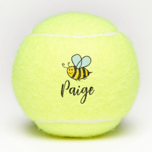 Aangepaste tennisballen met leuk honingbijlogo