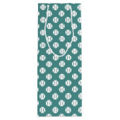 Aangepaste tennisballistische wijnflesszak wijn cadeautas (Achterkant)