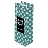 Aangepaste tennisballistische wijnflesszak wijn cadeautas (Voorkant Gekanteld)