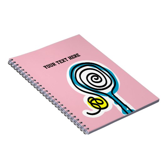 Aangepaste tennisboekcadeaus voor speler of coach notitieboek (Rechterzijde)