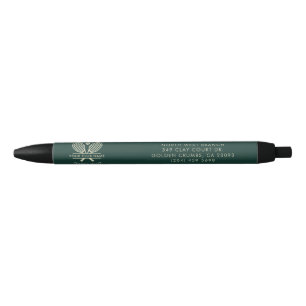 Aangepaste Tennisclub Naam Rackets Motief Giveaway Zwarte Inkt Pen