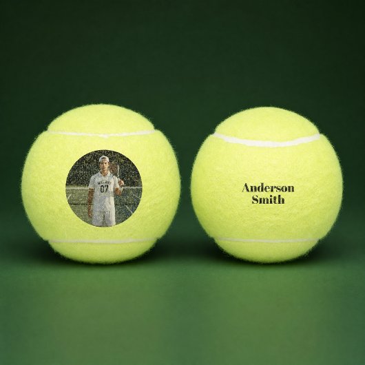 Aangepaste tennisspeler foto & naam bal