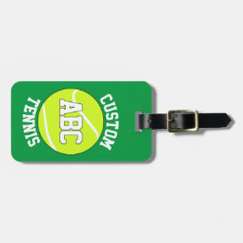 Aangepaste tennisteamnaam & afspeelletters Initial Bagagelabel