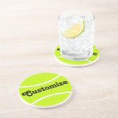 Aangepaste tennisteamnaam Text Sportspeler/coach Zandsteen Onderzetter (Zijkant)