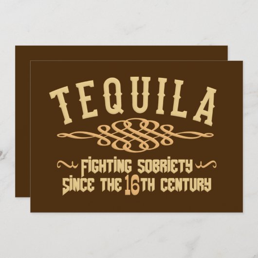 aangepaste TEQUILA-uitnodiging Kaart (Voorkant / Achterkant)