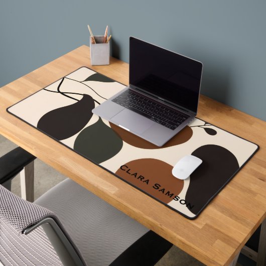 Aangepaste Terra Cotta Abstracte Silhouet Boho Bureaumat (Kantoor 2)