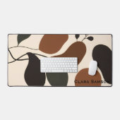 Aangepaste Terra Cotta Abstracte Silhouet Boho Bureaumat (Keyboard & Muis)