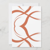 Aangepaste Terracotta Abstract Golf Eerste Verjaar Kaart (Achterkant)