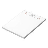 Aangepaste Terracotta Hoek Zakelijke Notitieblok (Linkerzijde)