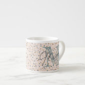 Aangepaste Terrazzo Monogram Espresso Mok (Voorkant rechts)