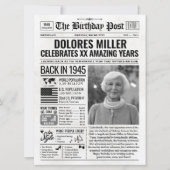 Aangepaste Terug in 1945 krant Verjaardag Kaart, T Feestdagenkaart (Voorkant)