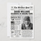 Aangepaste Terug in 1952 krant Verjaardag Kaart, T Feestdagenkaart (Voorkant)