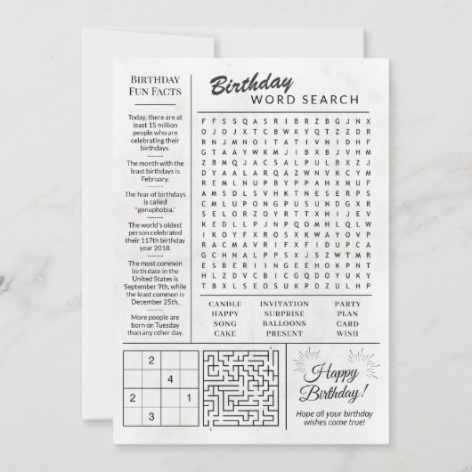 Aangepaste Terug in 1953 krant Verjaardag Kaart, T Feestdagenkaart (Achterkant)