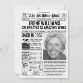 Aangepaste Terug in 1955 krant Verjaardag Kaart, T Feestdagenkaart (Voorkant)