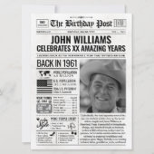 Aangepaste Terug in 1961 krant Verjaardag Kaart, T Feestdagenkaart (Voorkant)