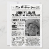 Aangepaste Terug in 1963 krant Verjaardag Kaart, T Feestdagenkaart (Voorkant)