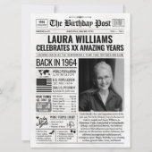 Aangepaste Terug in 1964 krant Verjaardag Kaart, T Feestdagenkaart (Voorkant)