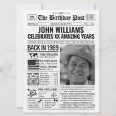 Aangepaste Terug in 1969 krant Verjaardag Kaart, T Feestdagenkaart (Voorkant)