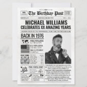 Aangepaste Terug in 1976 krant Verjaardag Kaart, T Feestdagenkaart (Voorkant)