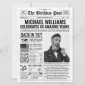 Aangepaste Terug in 1977 krant Verjaardag Kaart, T Feestdagenkaart (Voorkant)