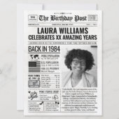 Aangepaste Terug in 1984 krant Verjaardag Kaart, T Feestdagenkaart (Voorkant)