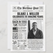 Aangepaste Terug in 1990 krant Verjaardag Kaart, T Feestdagenkaart (Voorkant)