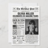 Aangepaste 'Terug in 1994' Kranten Verjaardagskaar Feestdagenkaart (Voorkant)