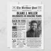 Aangepaste Terug in 1996 krant Verjaardag Kaart, T Feestdagenkaart (Voorkant)