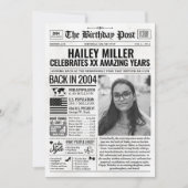 Aangepaste Terug in 2004 Krant Verjaardag Kaart, T Feestdagenkaart (Voorkant)