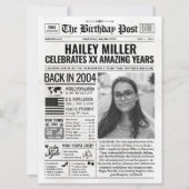 Aangepaste Terug in 2004 Krant Verjaardag Kaart, T Feestdagenkaart (Voorkant)