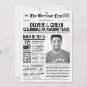 Aangepaste Terug in 2005 Krant Verjaardag Kaart, T Feestdagenkaart (Voorkant)