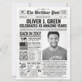 Aangepaste Terug in 2007 Krant Verjaardag Kaart, T Feestdagenkaart (Voorkant)