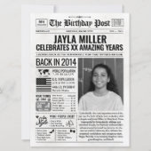 Aangepaste Terug in 2014 Krant Verjaardag Kaart, T Feestdagenkaart (Voorkant)