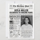 Aangepaste Terug in 2015 Krant Verjaardag Kaart, T Feestdagenkaart (Voorkant)