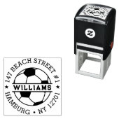 Aangepaste terugkeer Voetbal Familie Adres Zelfinktende Stempel (In situ)