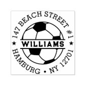 Aangepaste terugkeer Voetbal Familie Adres Zelfinktende Stempel (Design)