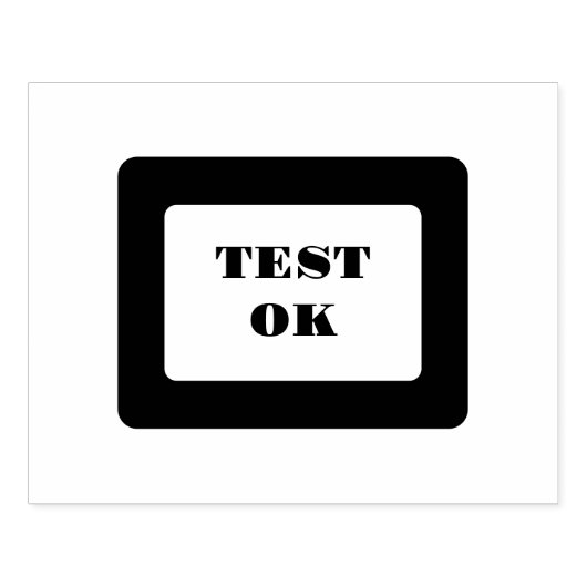 Aangepaste Test OK-tekst voor verpakkingsgebruik A Rubberstempel (Afrduk)