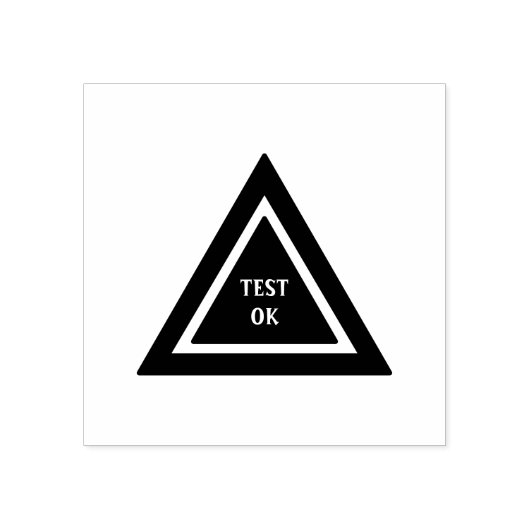 Aangepaste TEST OK tekst Zorg voor kwaliteitscontr Rubberstempel (Afrduk)