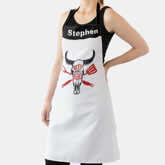 Aangepaste Texas BBQ Schorten, Cowboys Bier en BBQ Schort (Insitu)